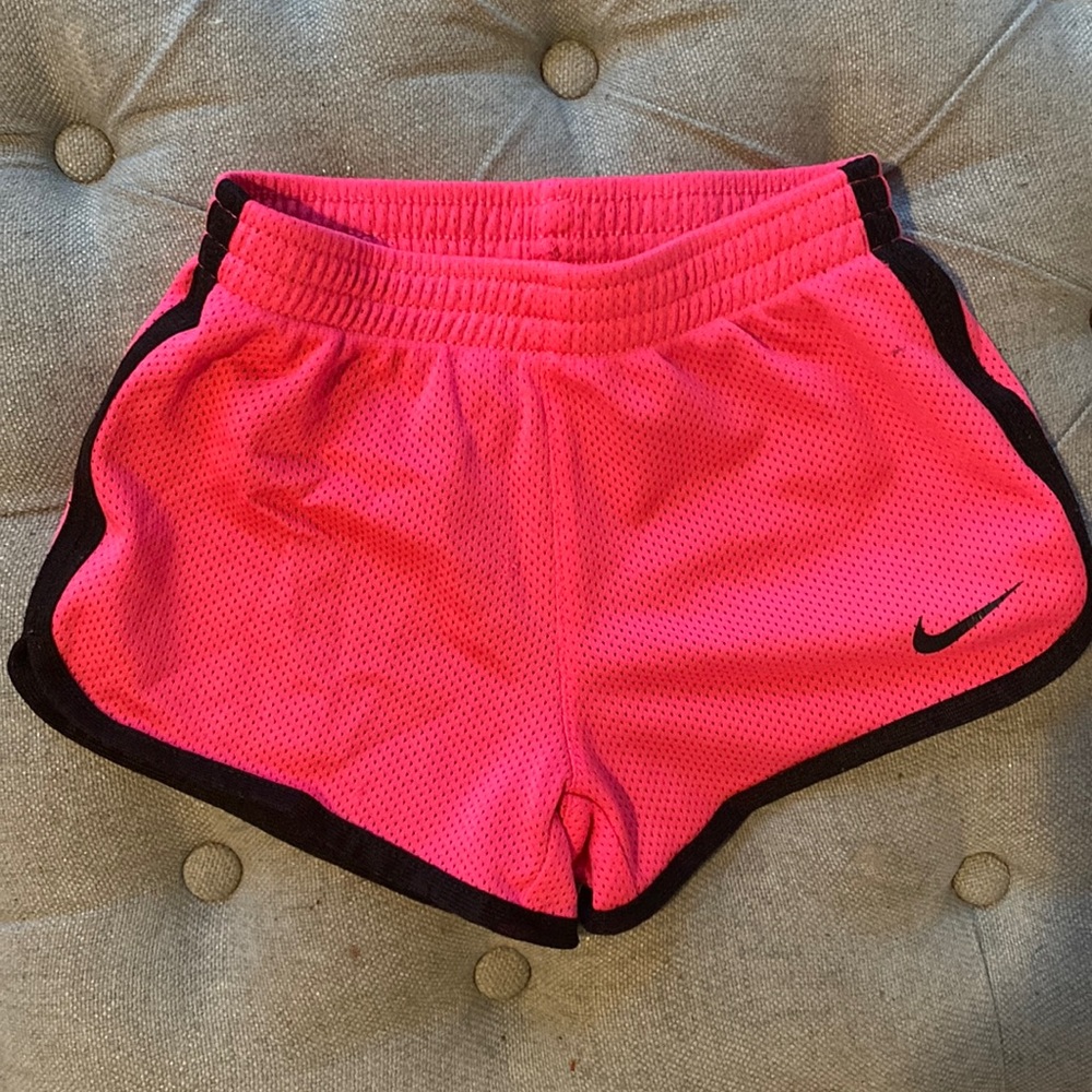 Hot pink with black trim, Nike shorts size 3t